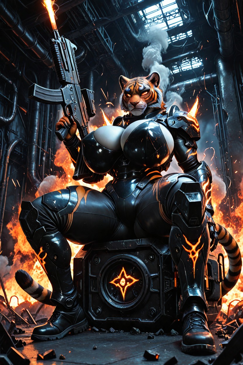 Colossal Chains, 버블 버트, Large Hips 퍼리 AI 포르노