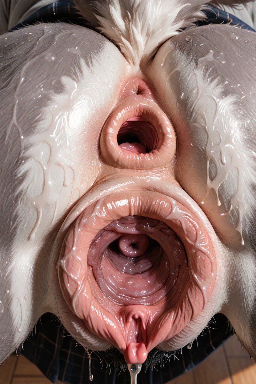 Rear View, Fleshy Asshole, Hyper Detailed Dogs Pussy Furry IA