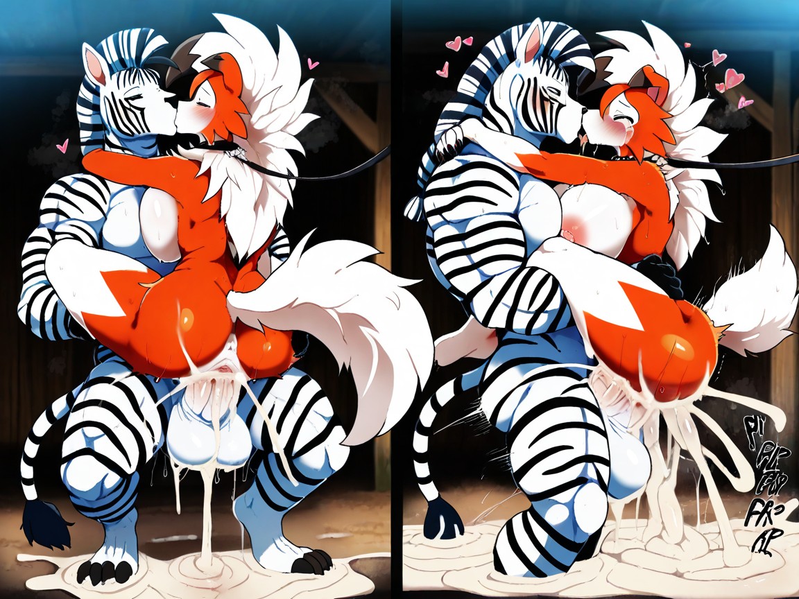 Bouncing Breasts, Moaning, Sexo En Brazos Furry IA