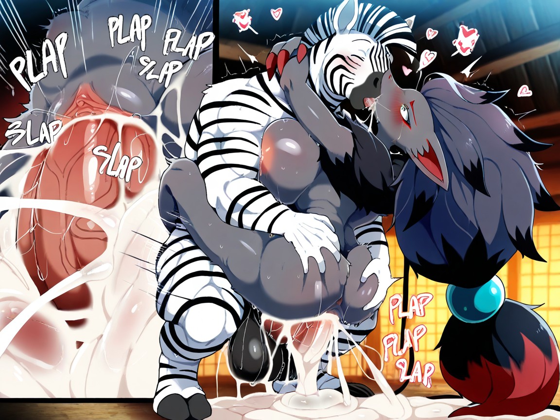 Trembling, Sexo En Brazos, Cebra Furry IA