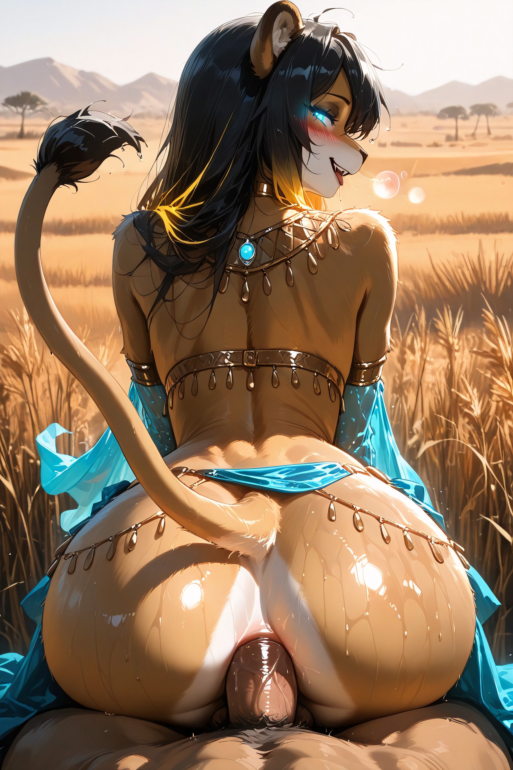 Blue Eyes, Arched Back, Face 퍼리 AI 포르노