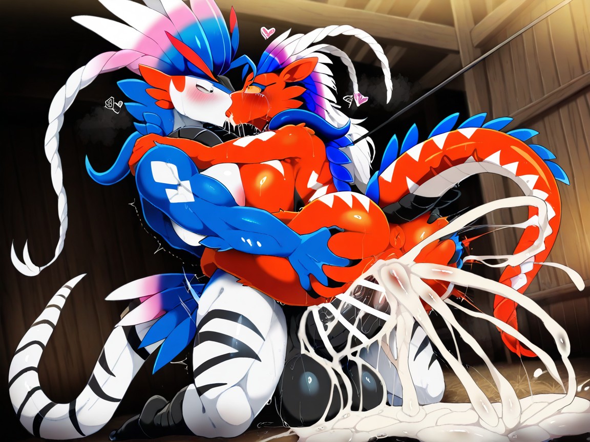 Moaning, Dagasi Art Style, Head Back Furry IA