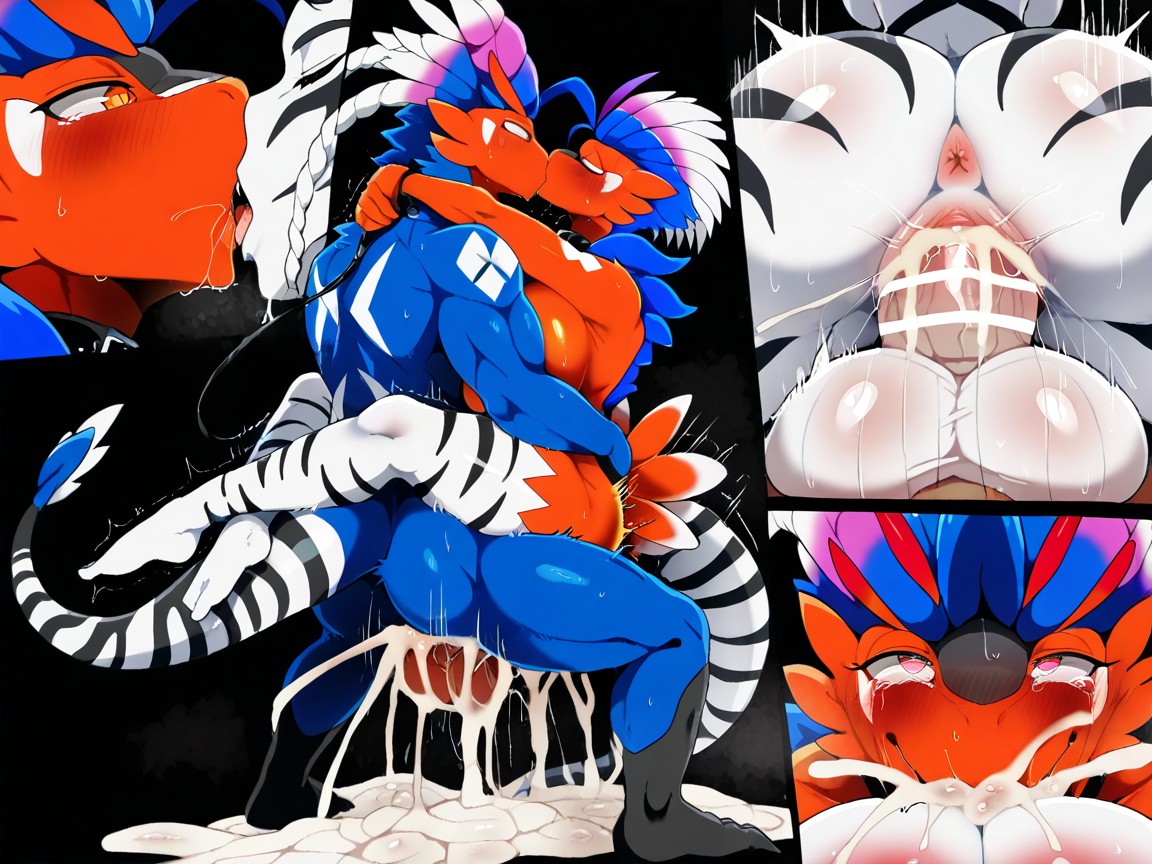 Impact Lines, Dagasi Art Style, Deep Pentration Furry IA