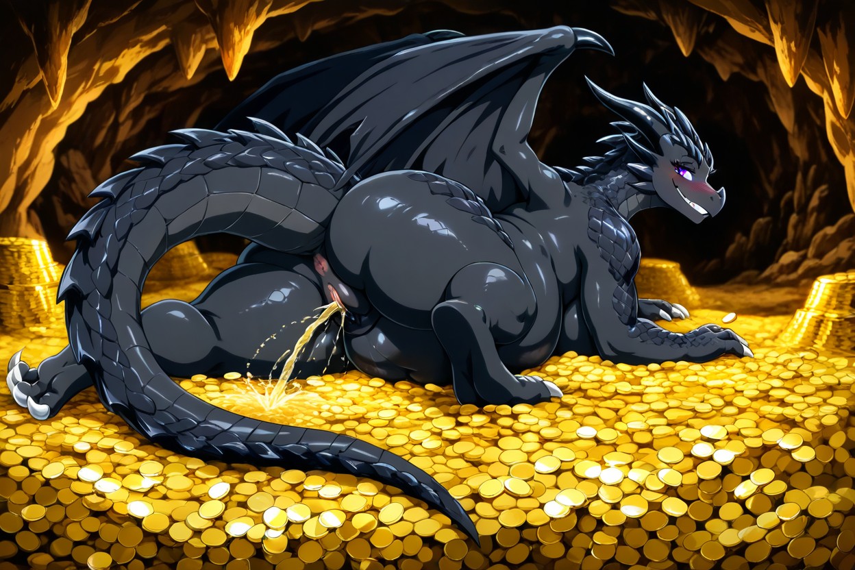Grinning, No Fur, Full Body Furry IA