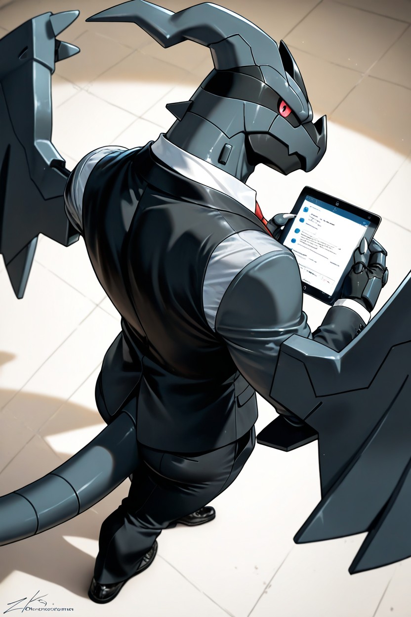 Long Office Clothes, Solo, Tail Furry IA