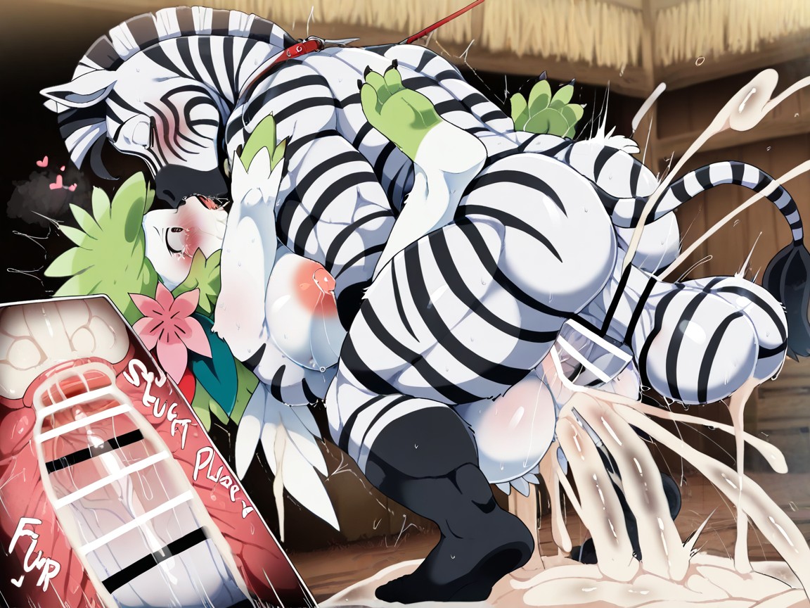 Happy Crying, Double Penetration, Impact Lines Furry AI Porn