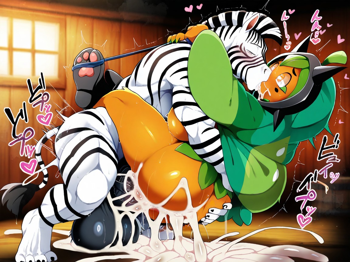 Female Ogerpon, Moaning Noise, Hyper Cum Furry AI Porn