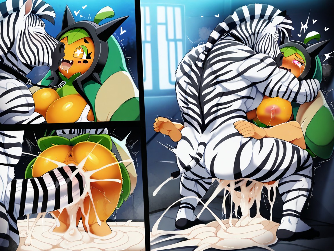 Double Penetration, Moaning Noise, Arms Tied Behind Back Furry AI Porn