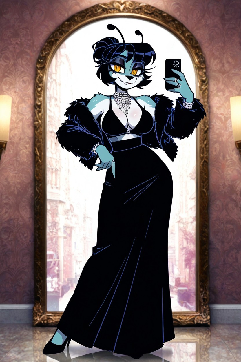 Long Eyelashes, Beautiful, Fashionable Pose Furry AI Porn