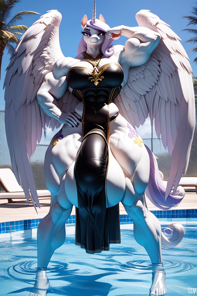 Pony, Throbbing Balls, Huge Feathered Wings Furry AI Porn