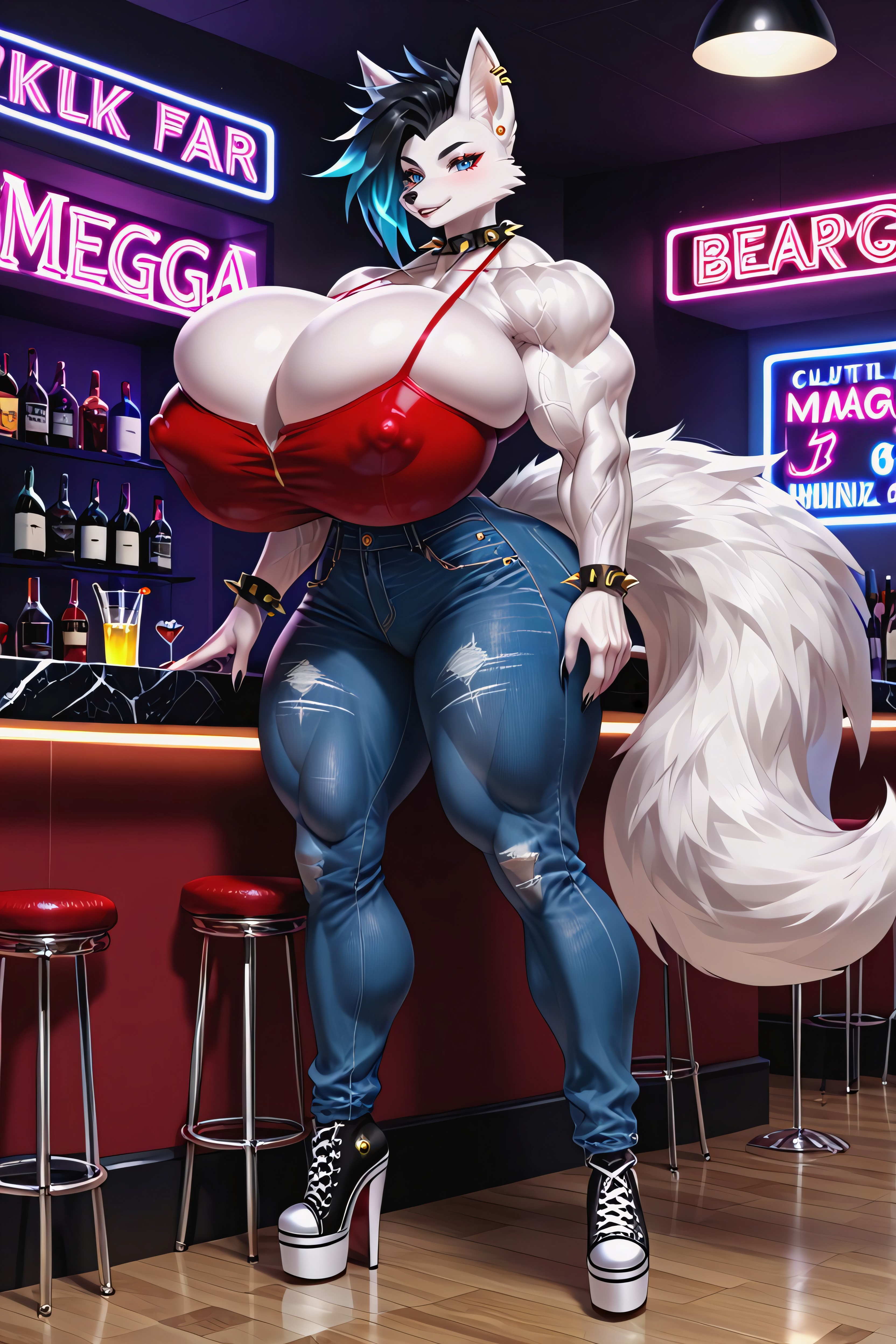 Tight Fitting Jeans, Bimbo Body, Cabelo Muito Curto Pornografia peluda com IA