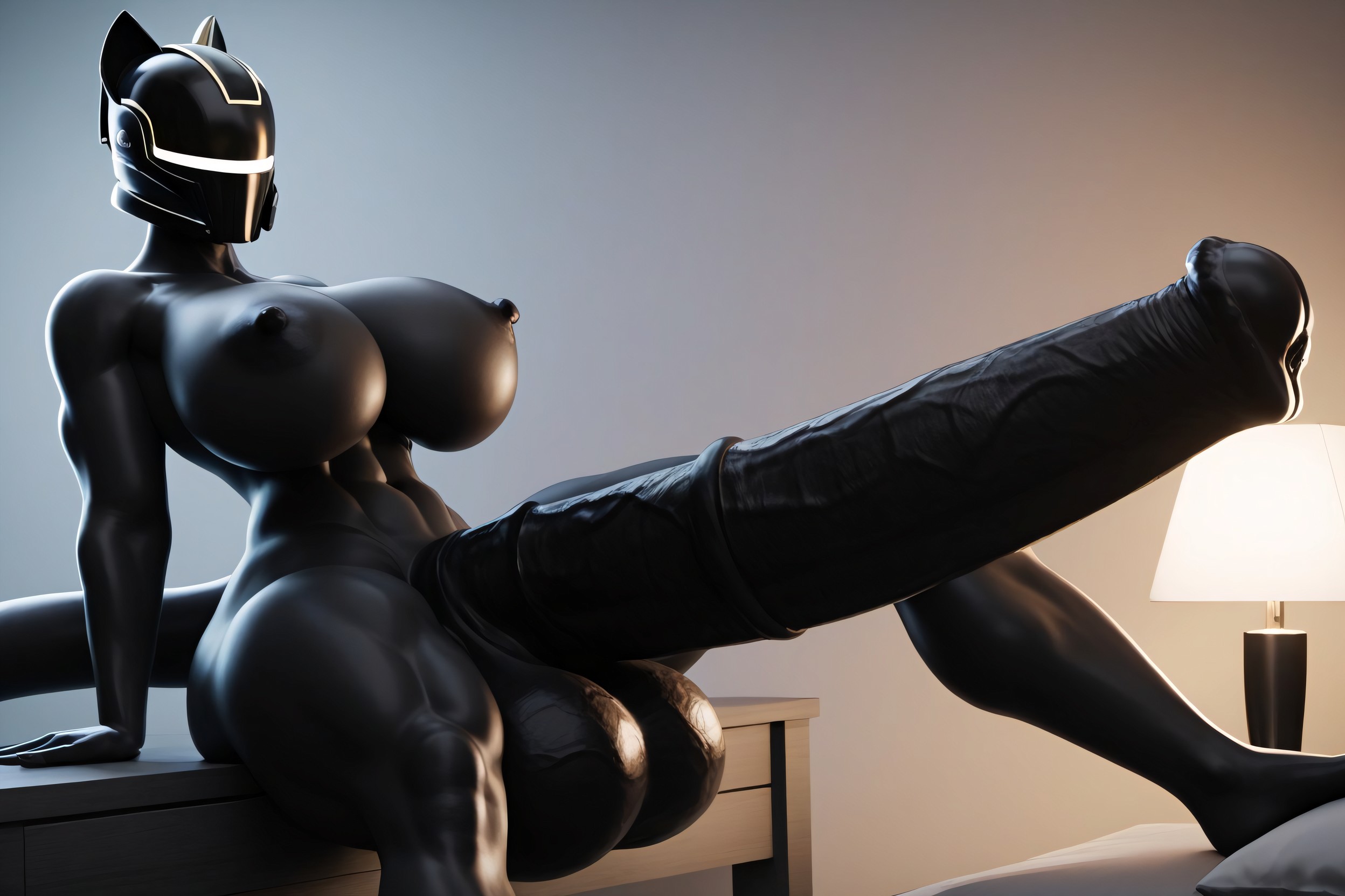 Firm Breasts, Smooth Helmet, Very Thick Cock Furry AI Porn
