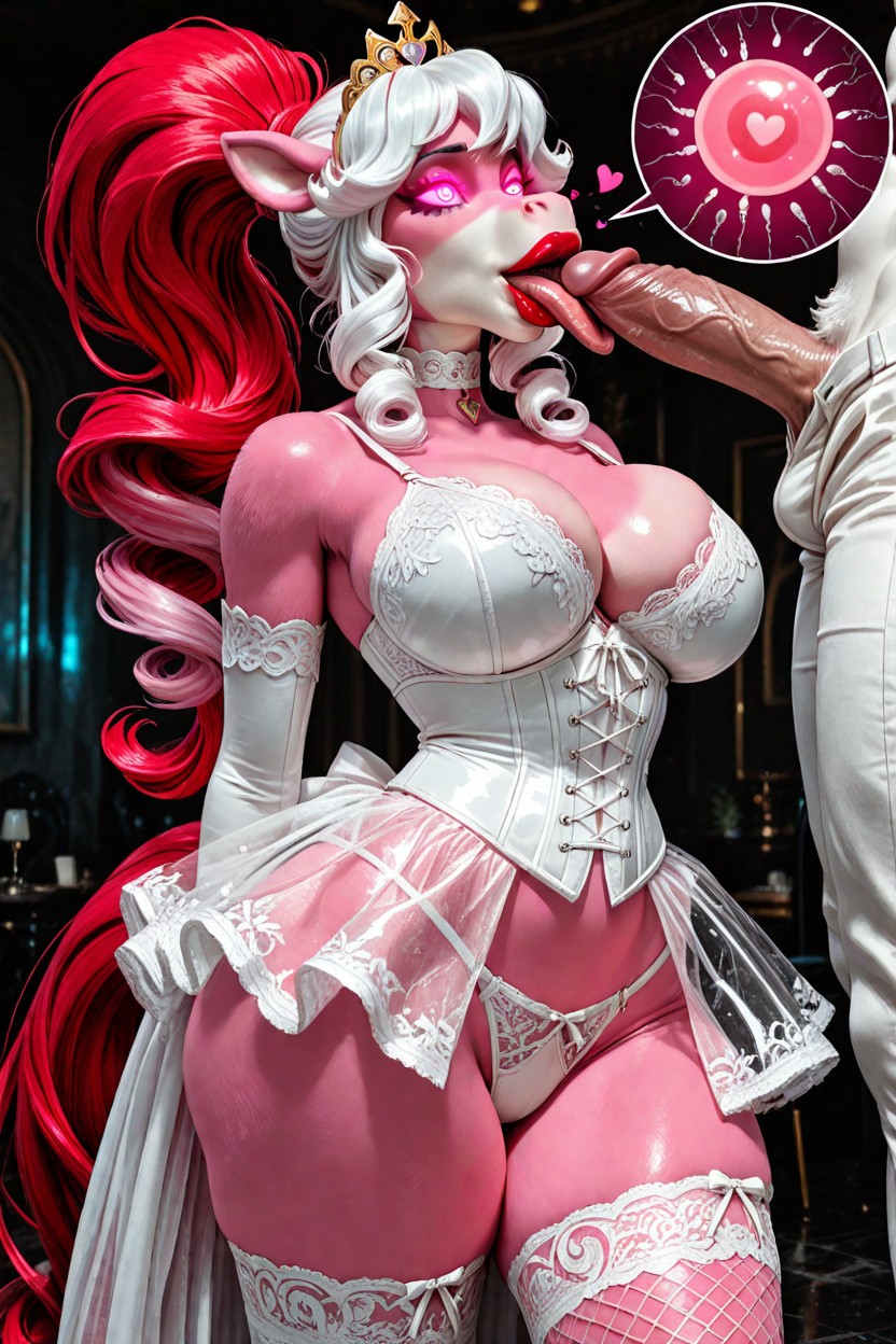 Very Long Snout, White Corset Wedding Dress, 受孕 AI獸人黃片