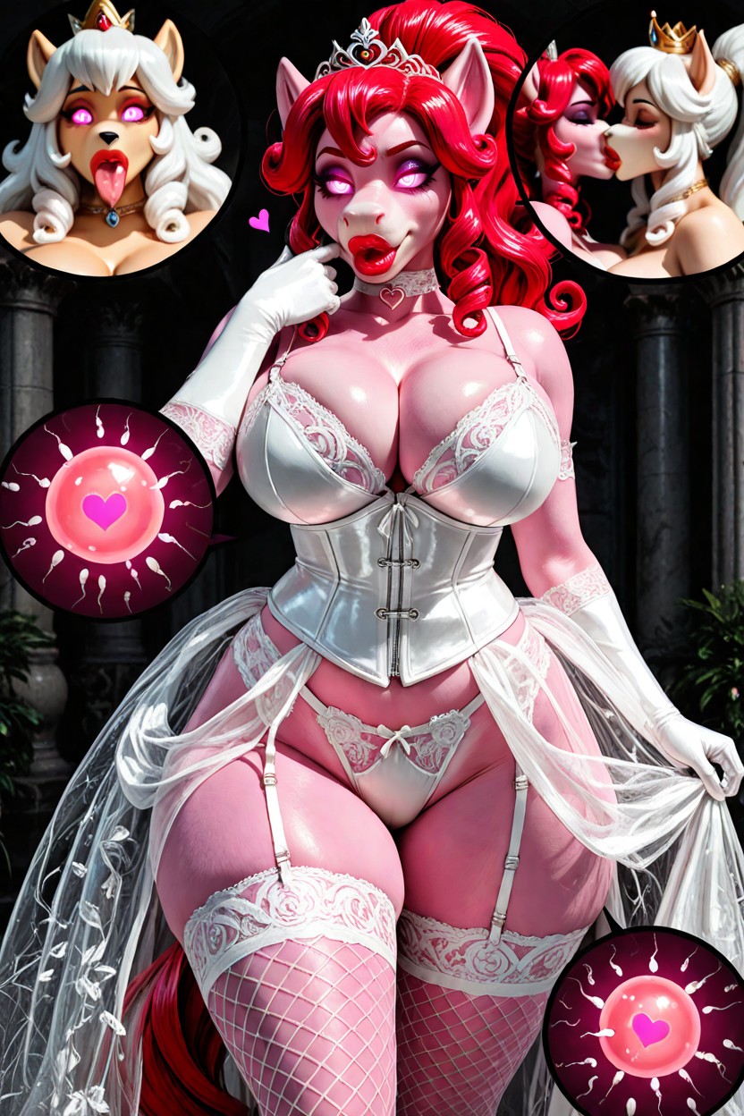 2 People, Corset, Thong Furry AI Porn