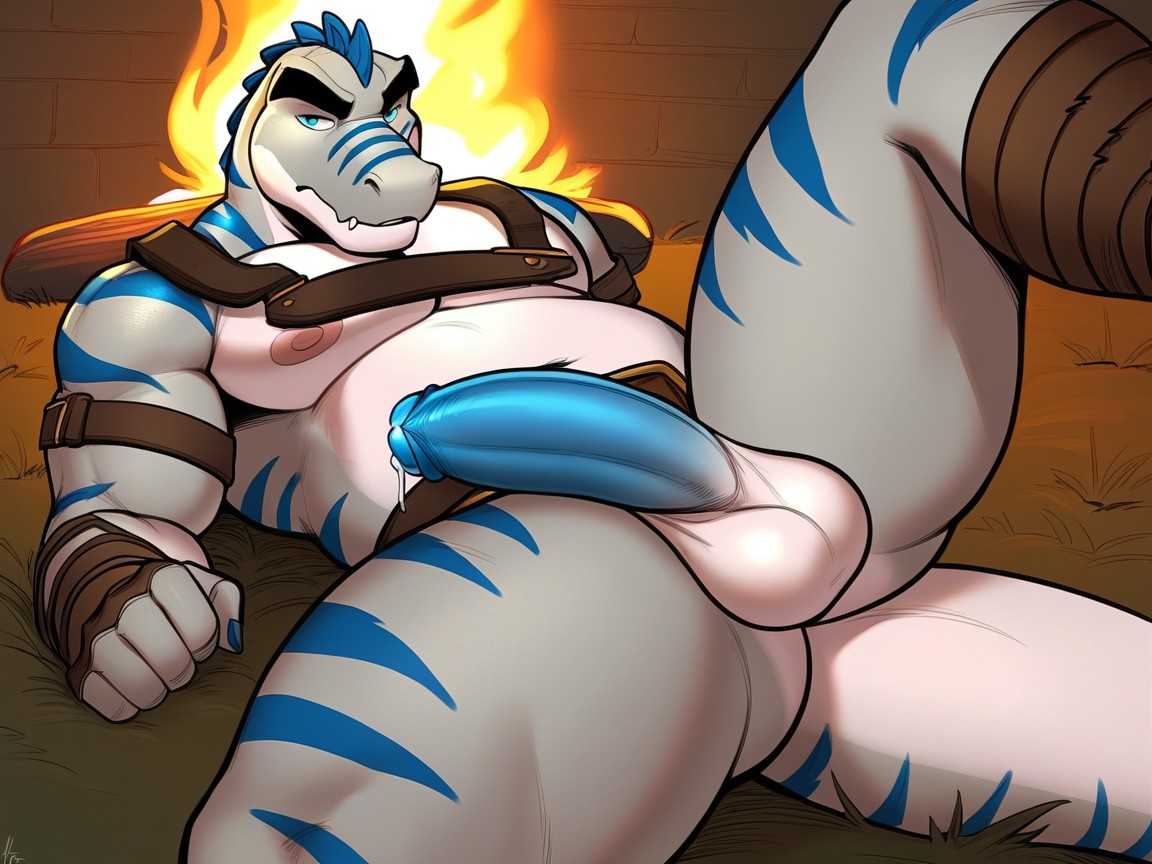 Spreading Legs, 30+, Gladiator Furry AI Porn