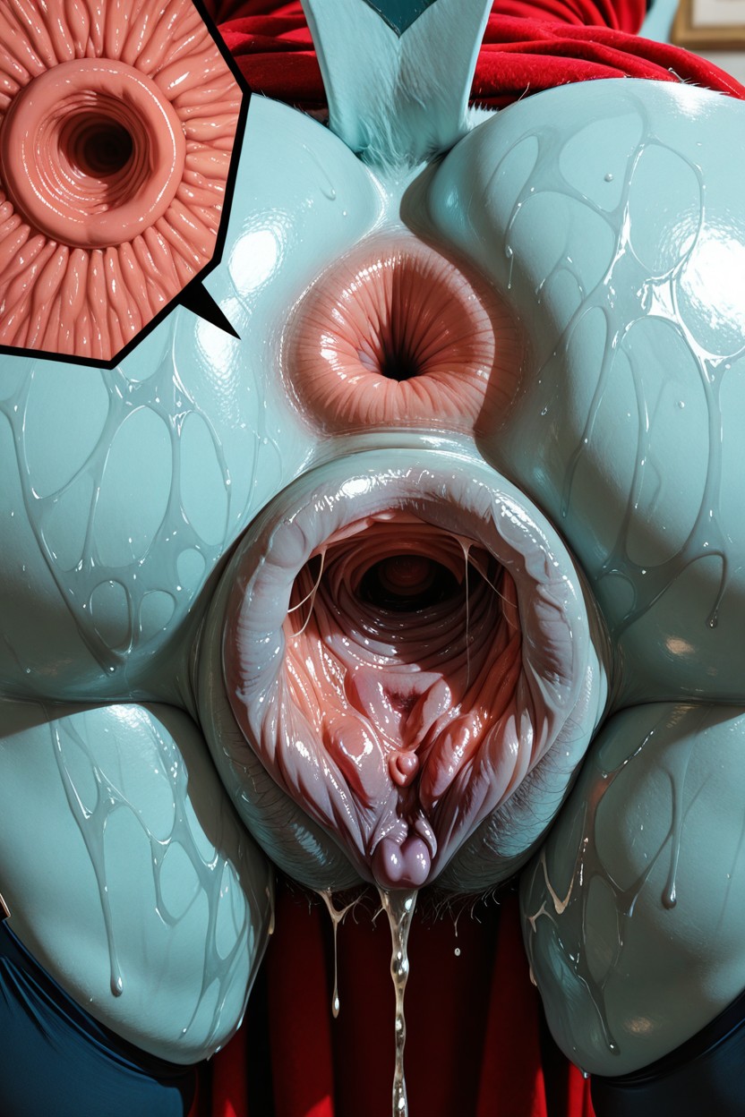 Fleshy Asshole, Blue Body, Loose Anus AI獸人黃片
