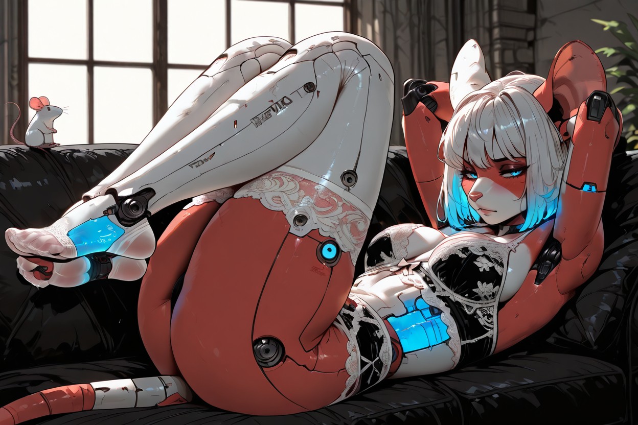 Visible Armpits, 側躺, Legs Open AI獸人黃片