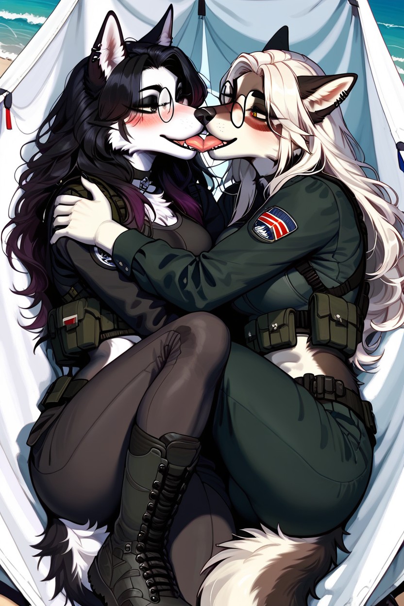 Ocean Waves, Small Ass, Gentle Sea Breeze Furry AI Porn