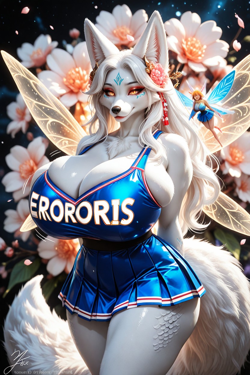 正向提示词, Cinematic Lighting, White Fox Ears Furry AI Porn