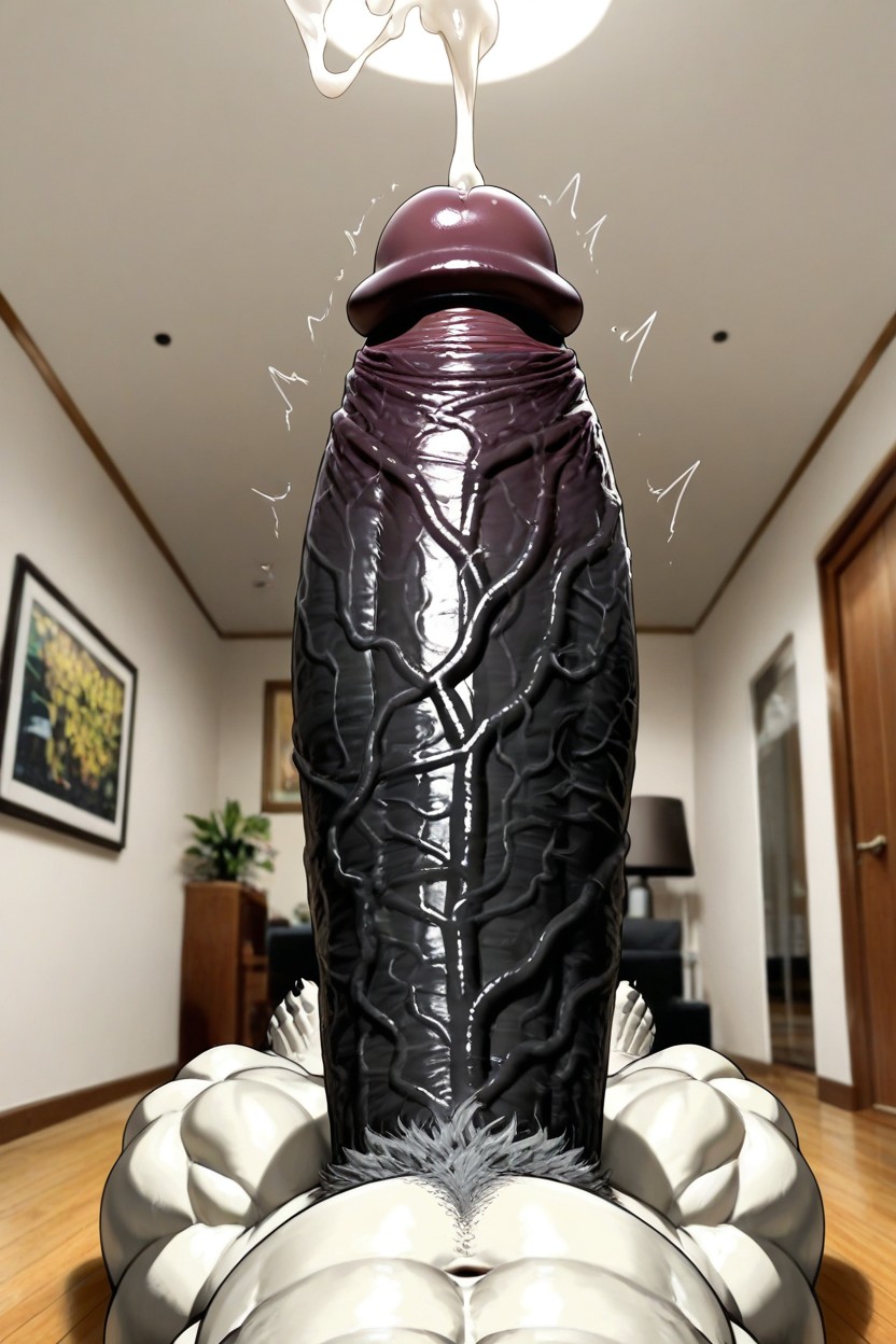 Extreme Macro Penis Definition, Living Room, Impossibly Large Macro Penis Furry AI Porn
