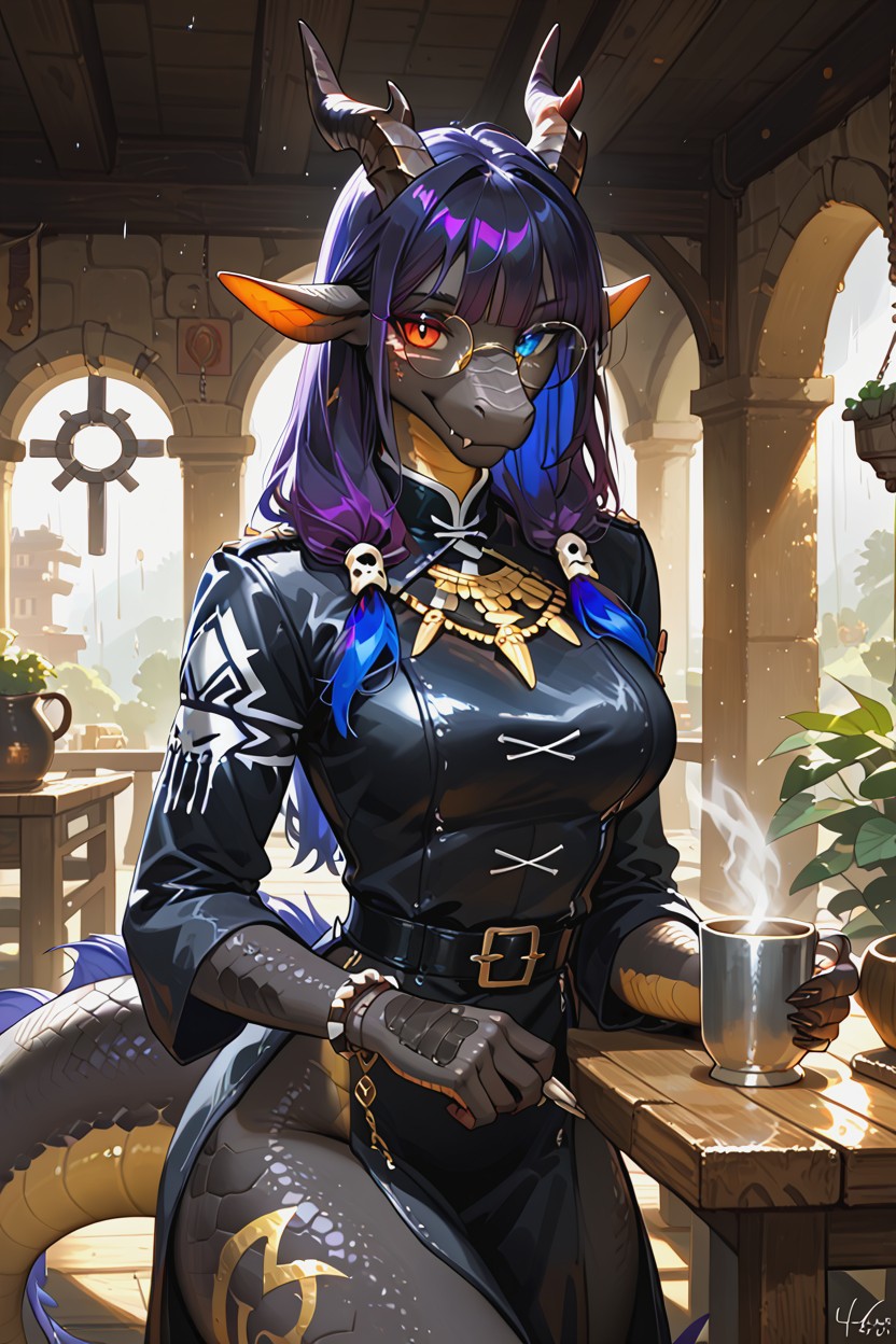 Heterochromia, Holding A Cup, Explorer Style AI獸人黃片