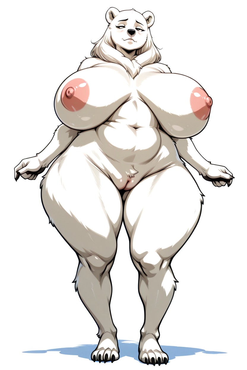 Nude, Hands At The Waist, Puffy Pussy Furry IA
