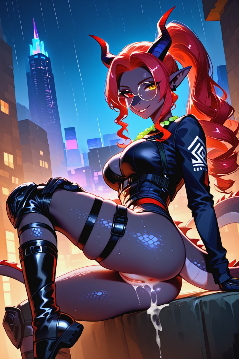Ender Dragon, Thigh Straps, Firm Ass Porno IA Furry