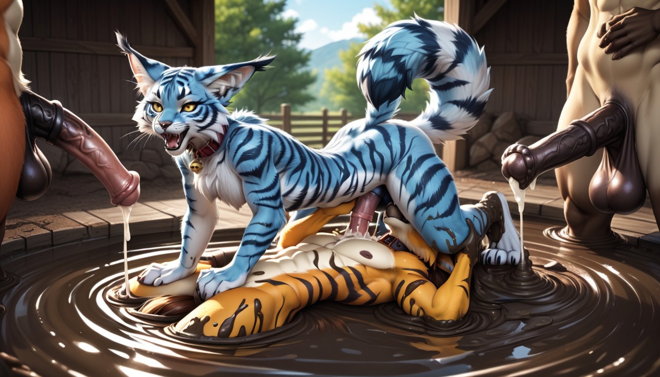 Feralbody, Tiger, Caracal Ears Furry AI Porn