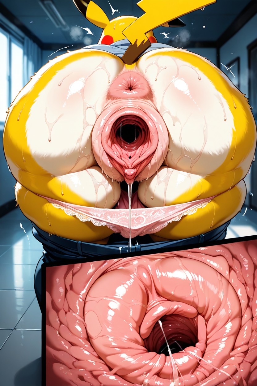 Pink Nipples, Plump Labia, Oversized Vagina Furry AI Porn