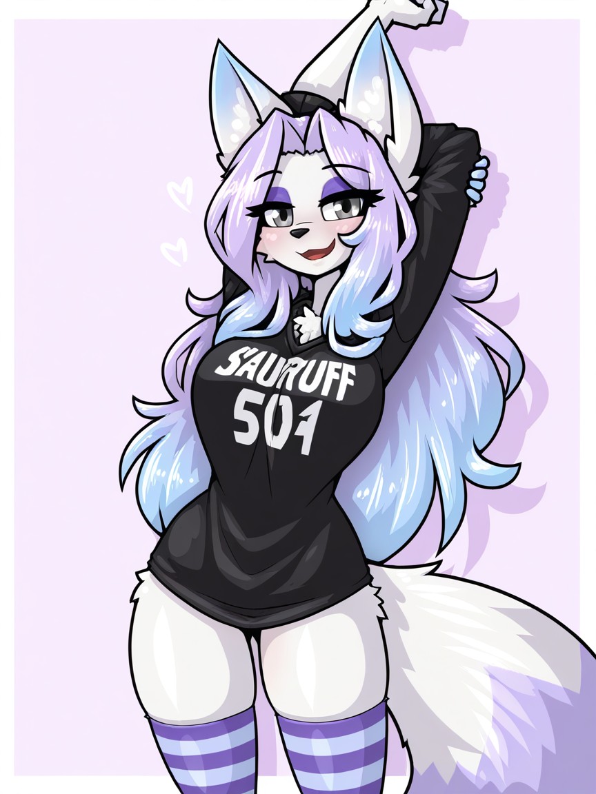 Front View, Limebreaker Artsyle, Fox Furry AI Porn