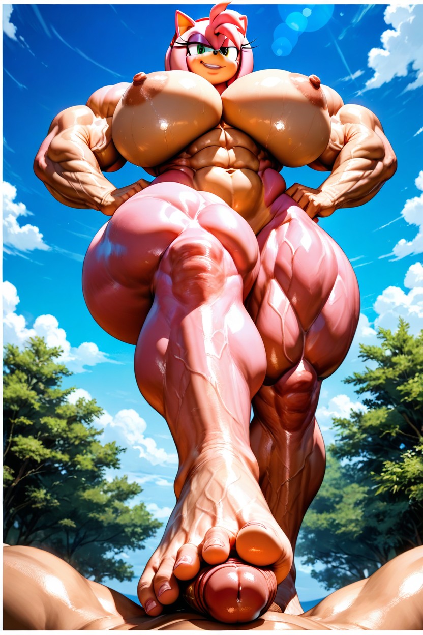 Hands On Hips, Nude, Foot Focus Furry AI Porn