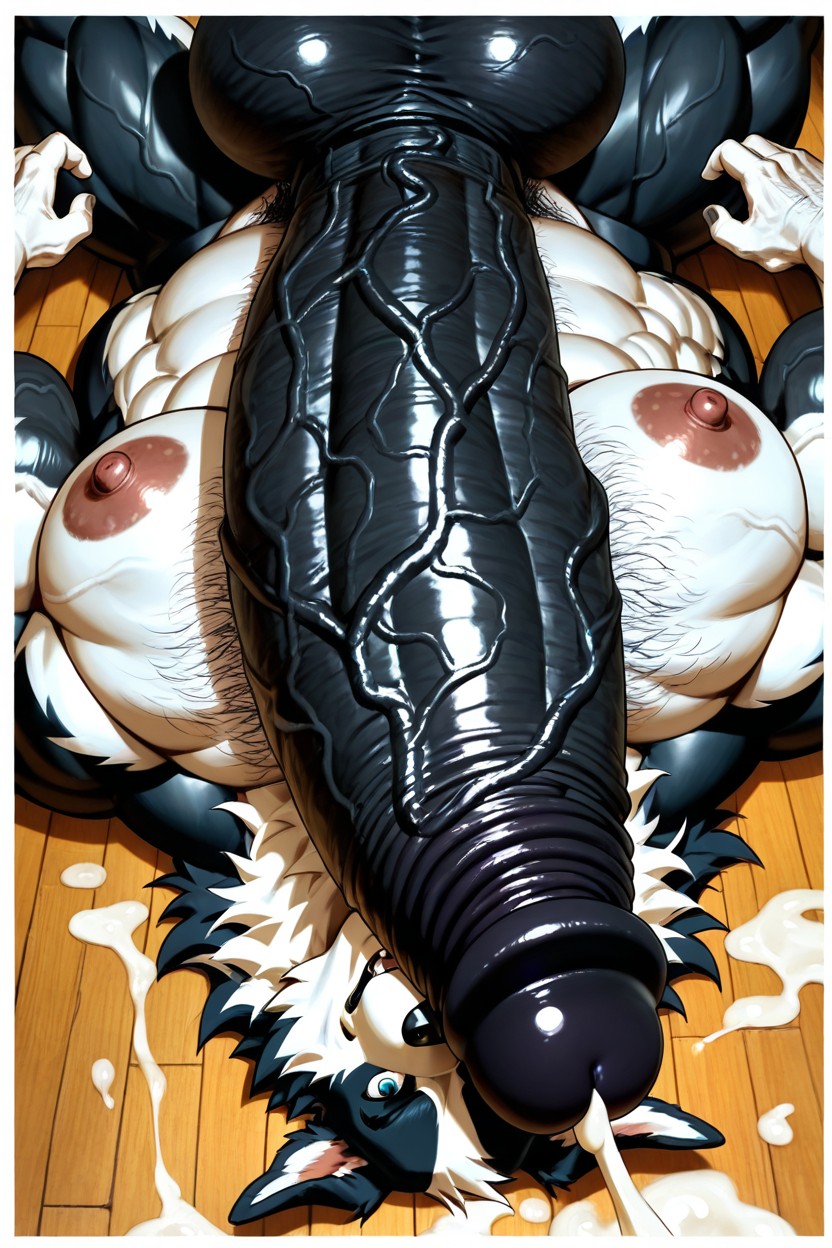 50+, Waist Up Distance, Huge Biceps Furry AI Porn