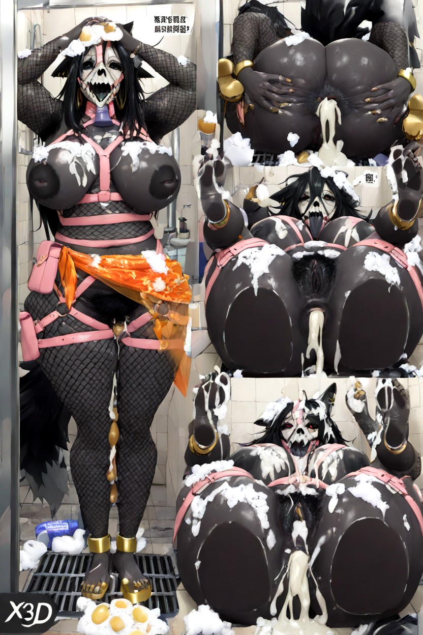 Front View, Impregnation Bubble, Excessive Ass Hair Furry AI Porn