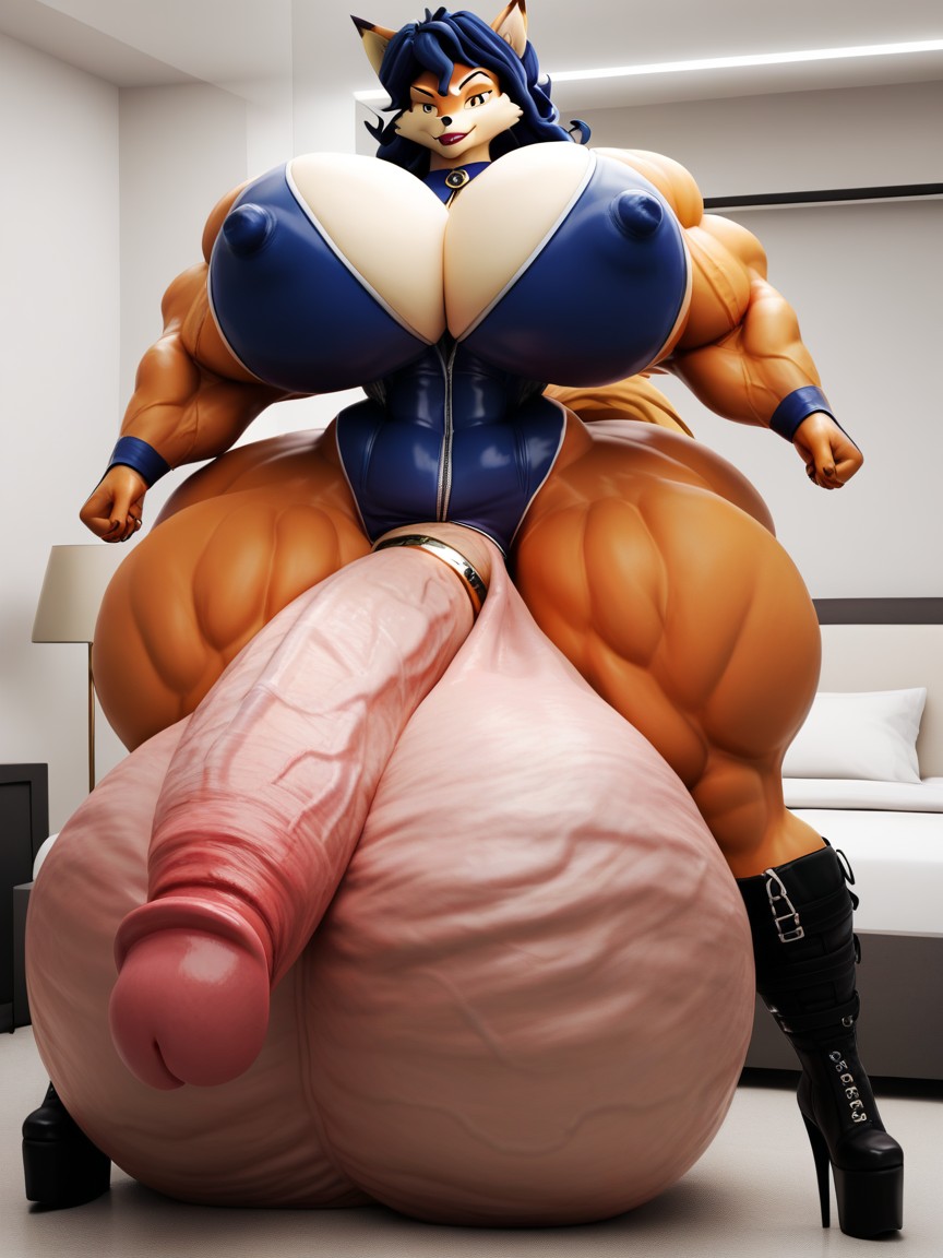 Latex Suit, Hyper Gigantic Veiny Penis, Penis Thicker Than Legs Furry AI Porn