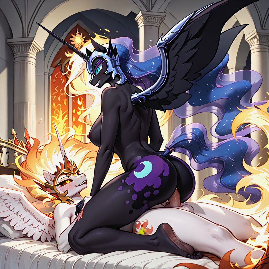 Side View, Medium Ass, Futanari On Two Females Furry AI Porn