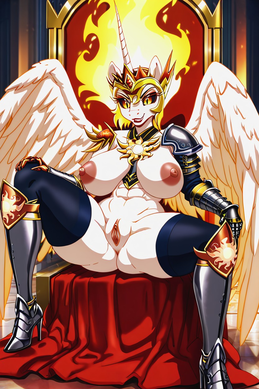 Thick Thighs, Flaming Mane, Smirk Furry AI Porn