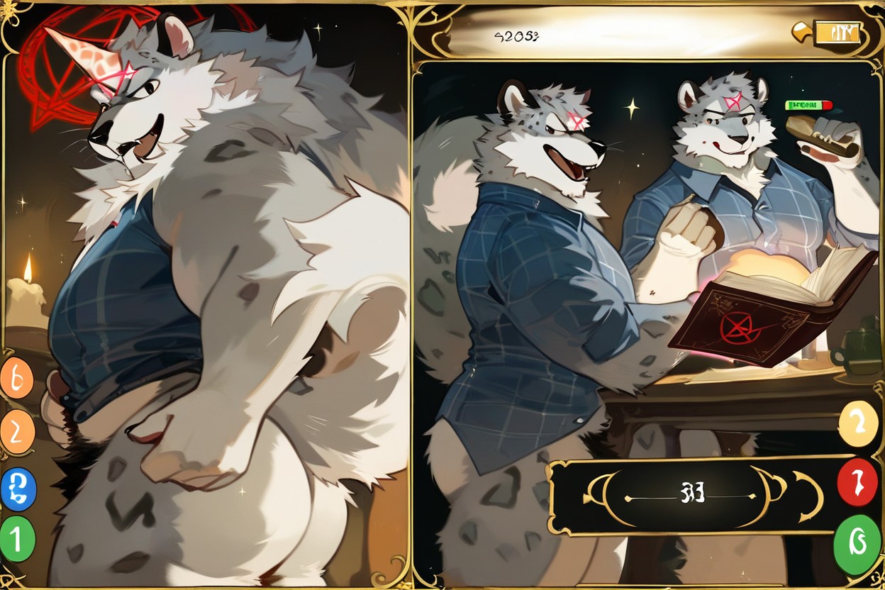 Glasses On, Game Status Menu, Gameplay Mechanics Furry AI Porn