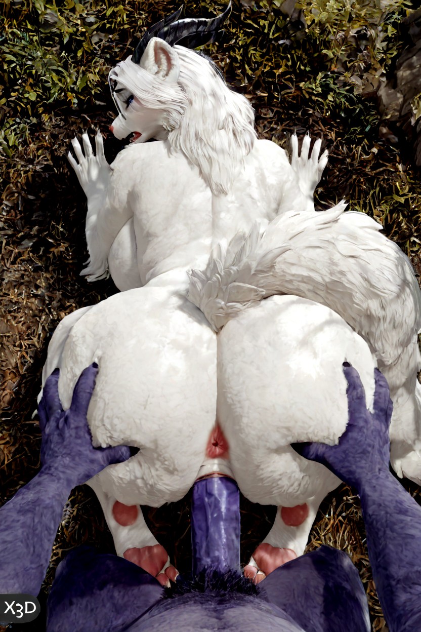 Full Body Detailed Fur, Full Body Of Fluffy Fur, Detailed Fur Furry AI Porn