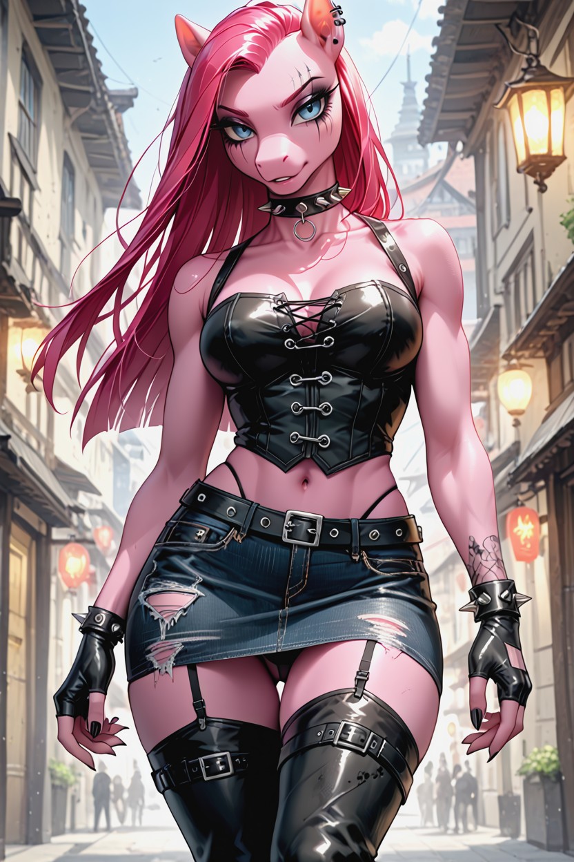 Waifu, Fishnets, Boots Furry AI Porn