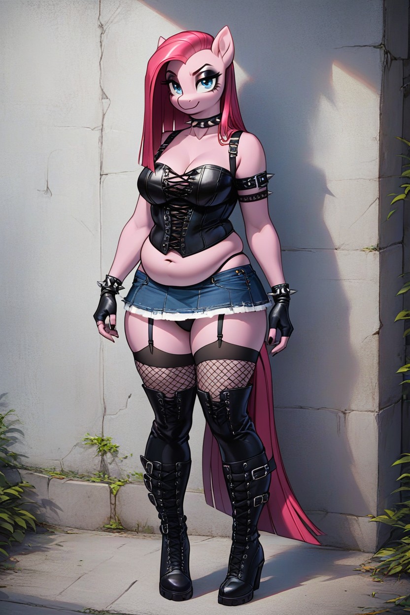 Pony Face, Medium Ass, Juicy Belly Furry AI Porn