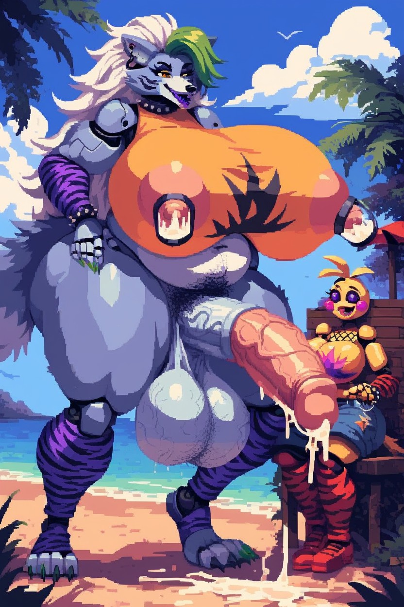 Saggy Balls, Veiny Penispenis, Very Close Up View Furry AI Porn