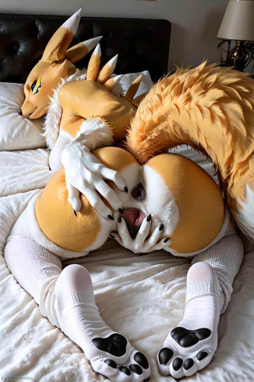 Detailed Face, Furry Body, Full Body Of Fluffy Fur Furry AI Porn