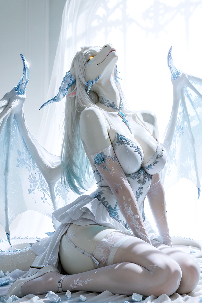 Sitting Pose, Anime Style, Soft Lighting Furry AI Porn