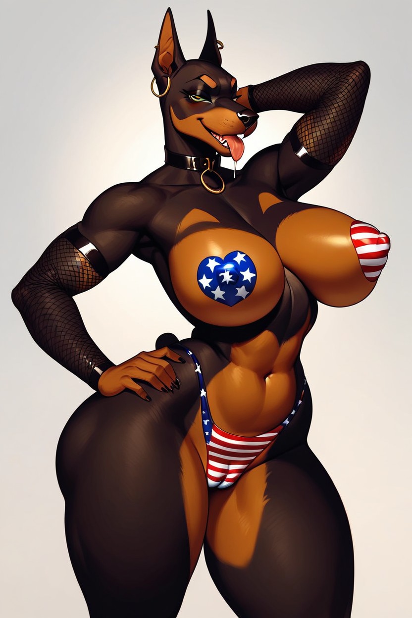 Black Mascara, Bald, Night Time Furry AI Porn