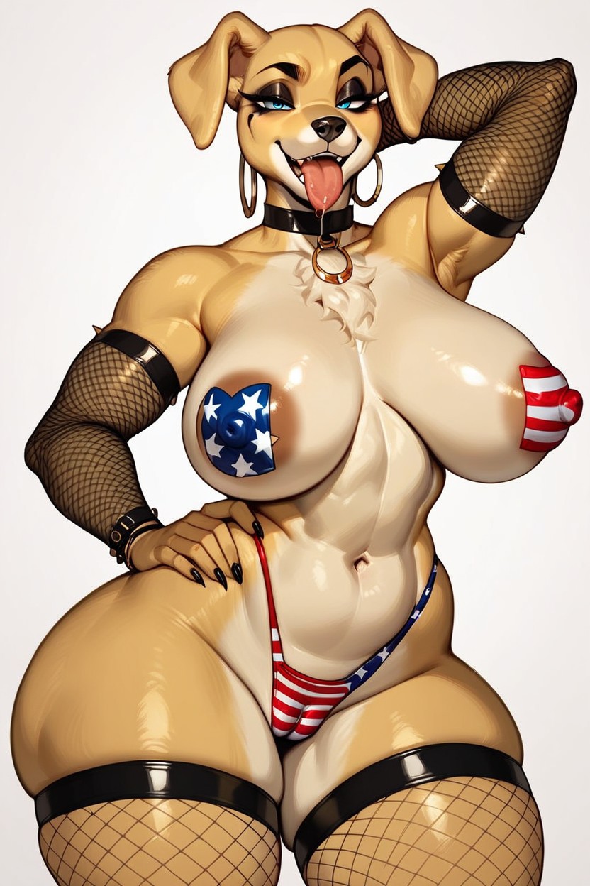Thick Legs, Nipple Bulge, Bald Furry AI Porn