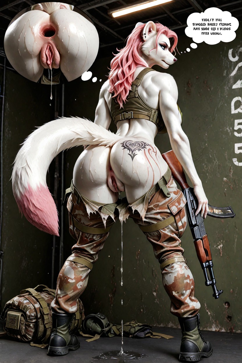 Unguligrade, Hyper Wet Pussy, Hyper Detailed Genitalia 퍼리 AI 포르노