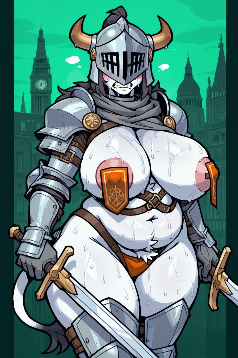 Knight Helmet, Thick Thighs, Knight AI獸人黃片