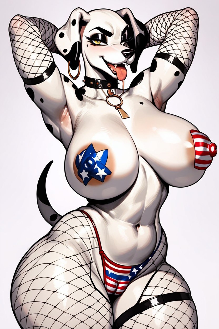 Furry, Puffy Nipples, Black Mascara ファーリーAIポルノ