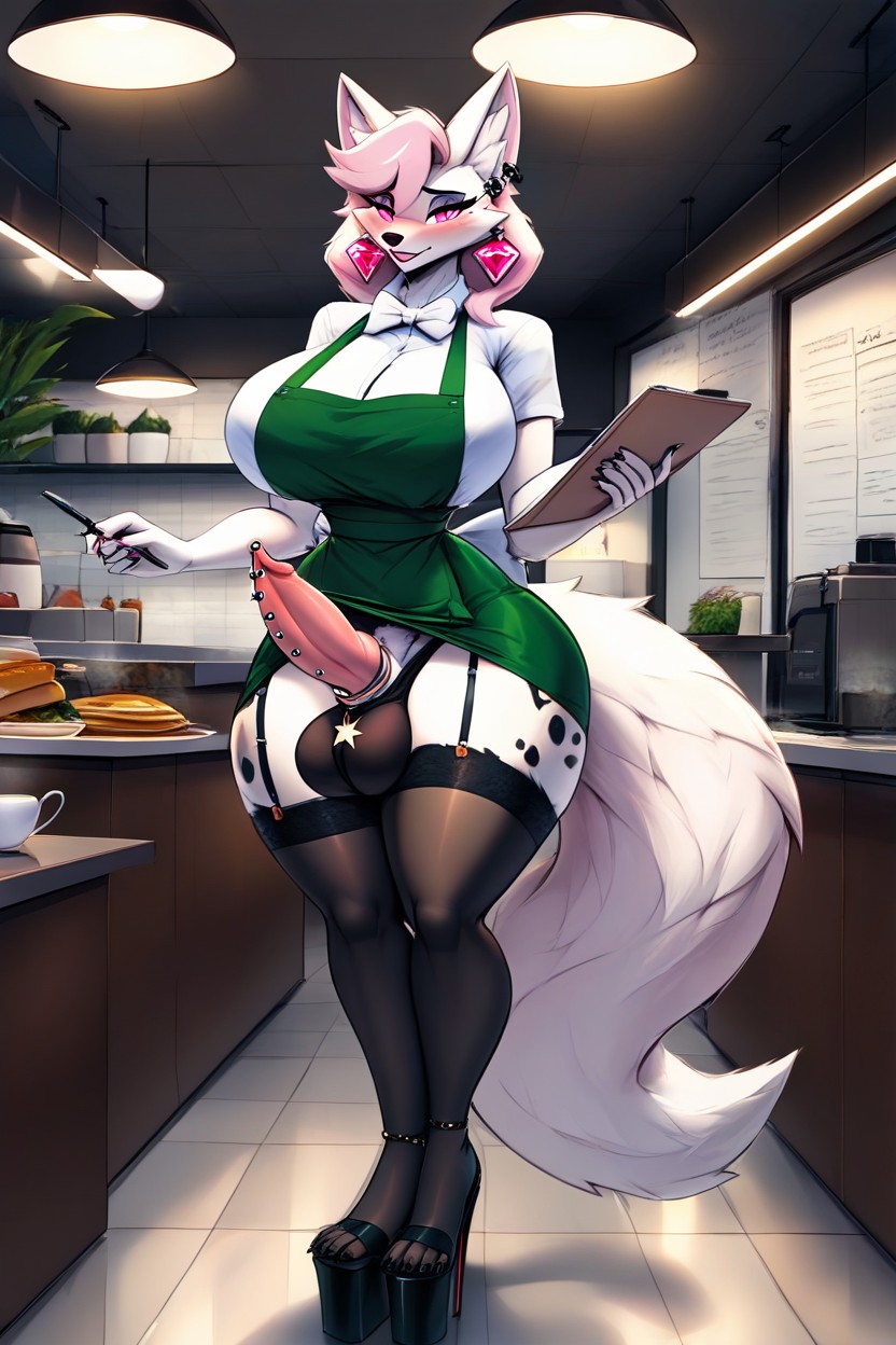 Starbucks Uniform, Night, Futanari AI兽人黄片