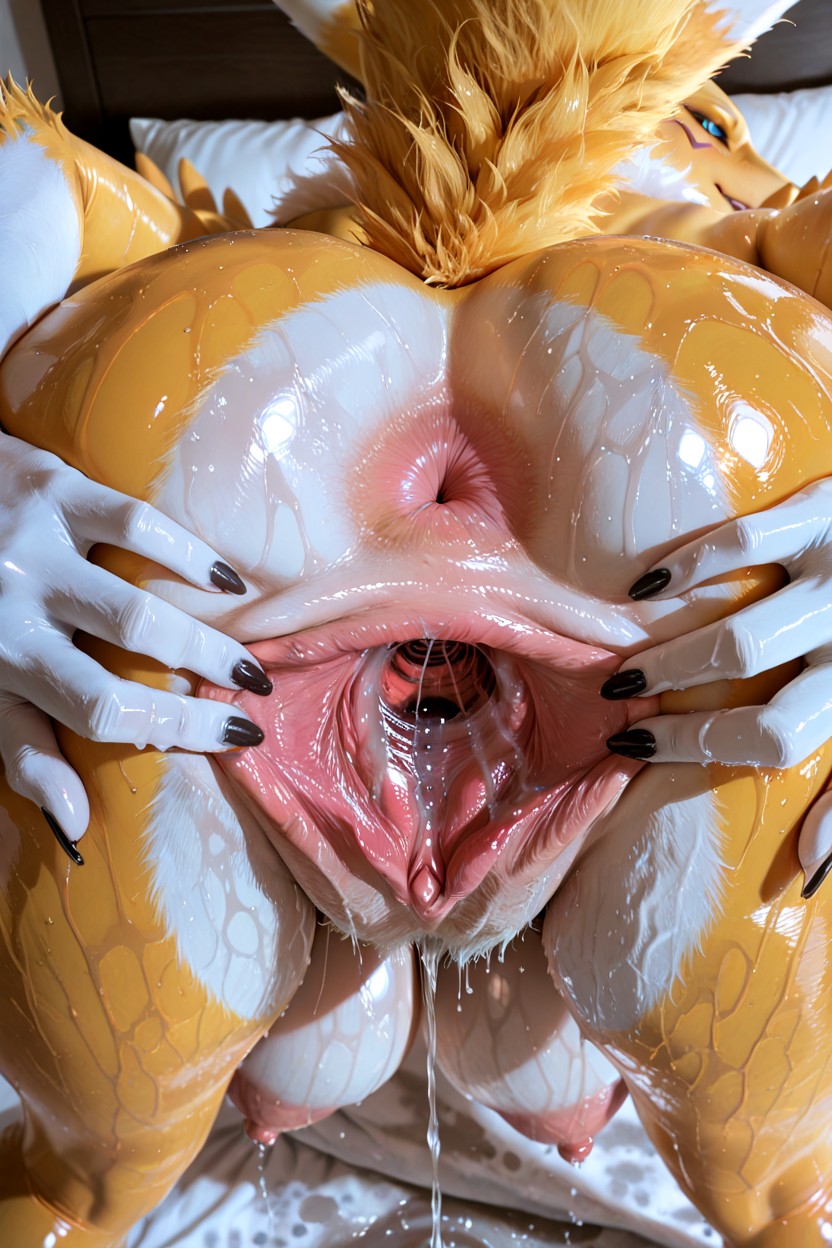 Detailed Pink Pussy, Dripping Pussy Juice, Maximum Close-up On Ass And Pussy Furry AI Porn